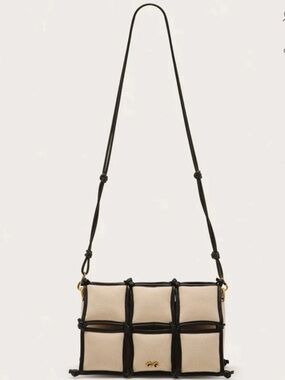 Cult Gaia Puff Crossbody Bag Khaki & Black Nwot comes with dustbag Retail $498